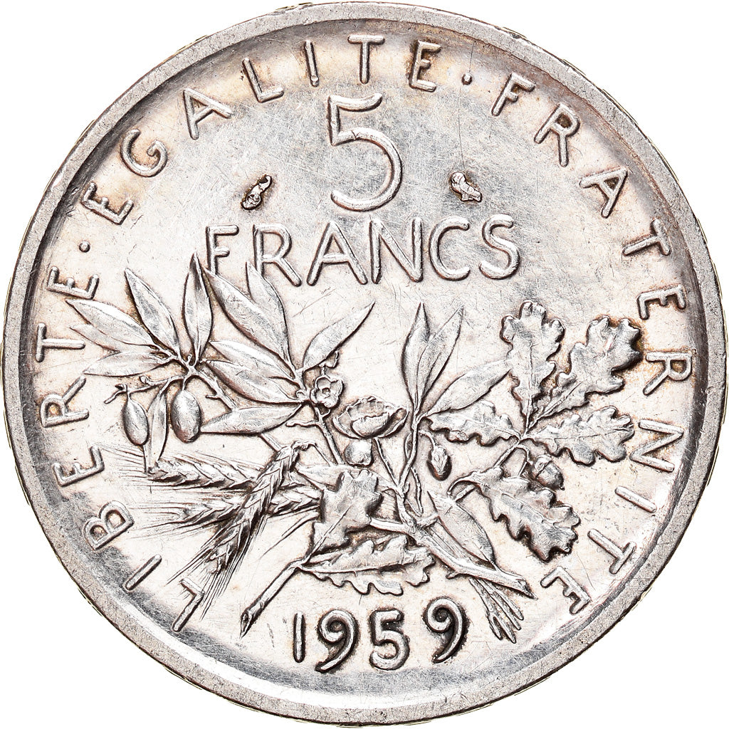 Coin, France, Semeuse, 5 Francs, 1959, Paris, ESSAI, MS(63), Silver, KM:E101