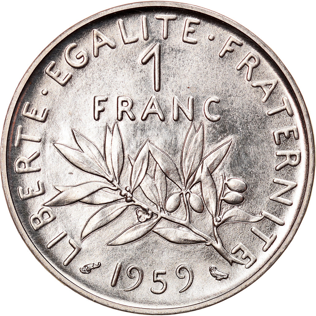 Coin, France, Semeuse, Franc, 1959, Paris, Essai-Piéfort, MS(63), Nickel