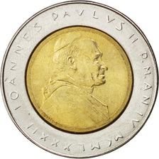 Moneda, CIUDAD DEL VATICANO, John Paul II, 500 Lire, 1982, SC, Bimetálico