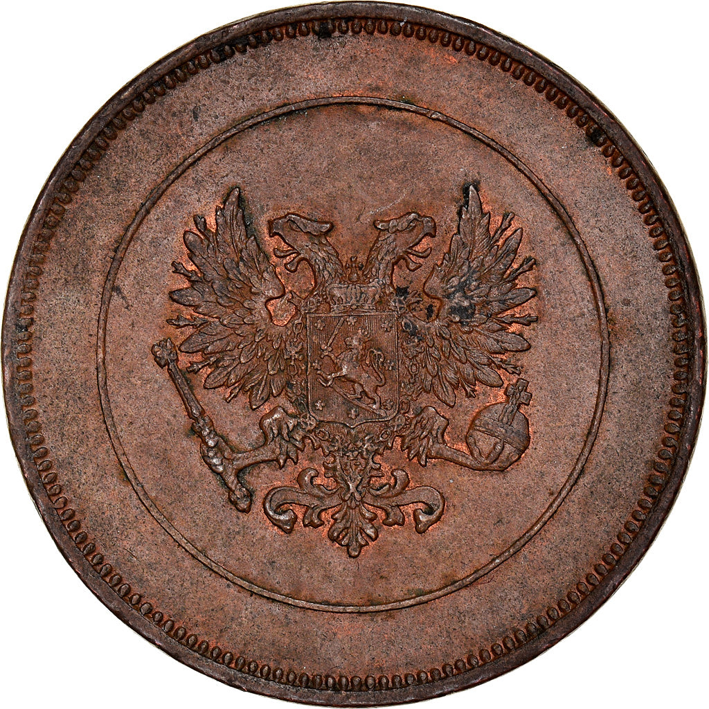 Coin, Finland, Nicholas II, 10 Pennia, 1917, AU(50-53), Copper, KM:14