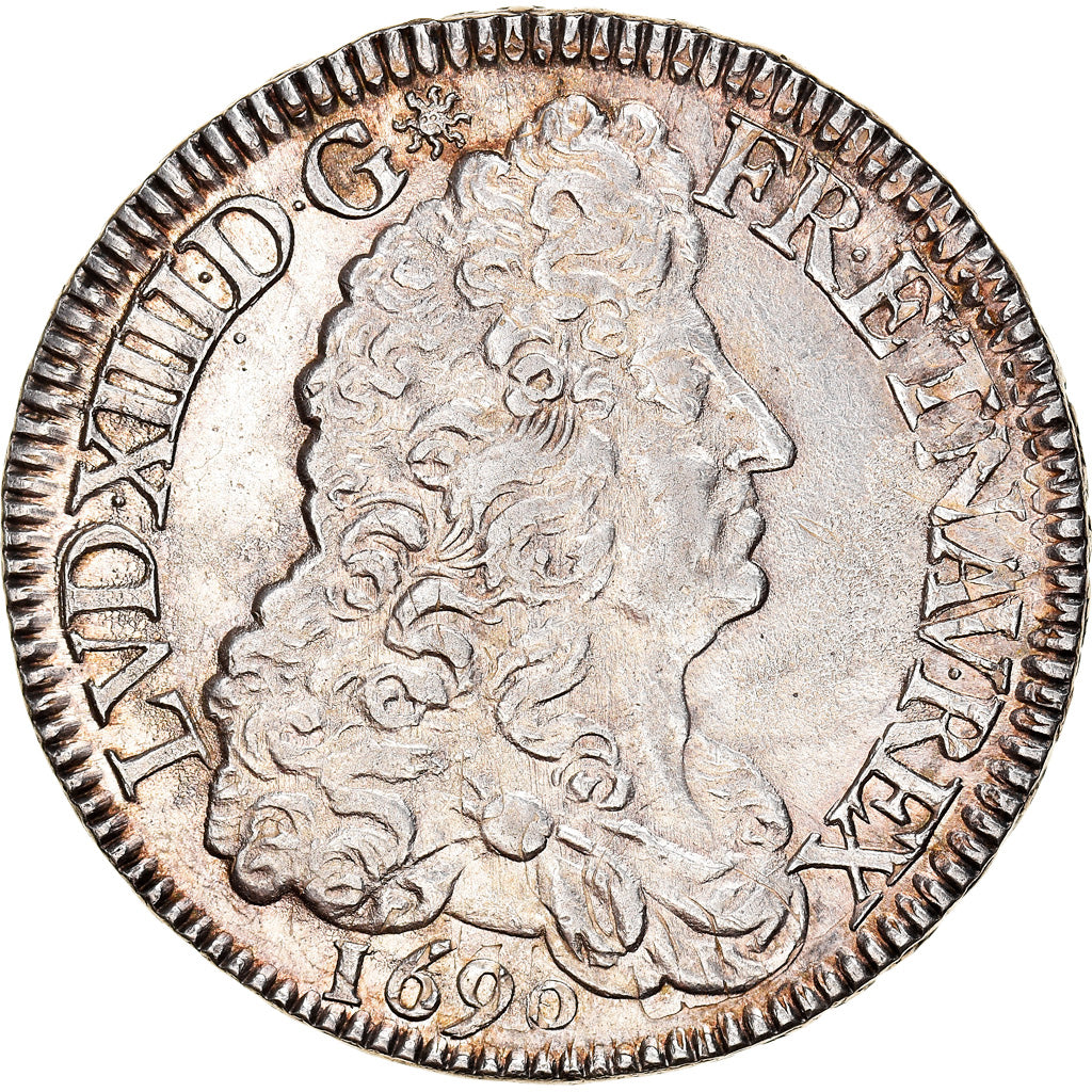 Moneda, Francia, Louis XIV, Écu aux 8 L, Ecu, 1690, Paris, EBC, Plata