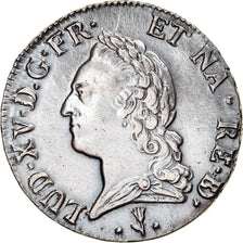 Moeda, França, Louis XV, Ecu à la vieille tête du Béarn, 1771, Pau
