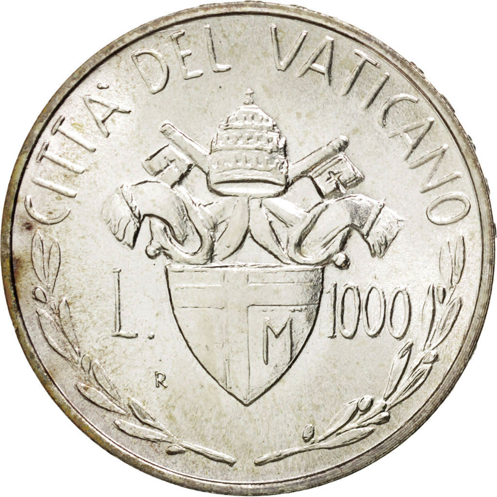 VATICAN CITY, 1000 Lire, 1982, KM #167, MS(63), Silver, 14.59