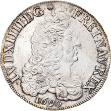 Monnaie, France, Louis XIV, Écu aux 8 L, Ecu, 1690, Rennes, TTB+, Argent