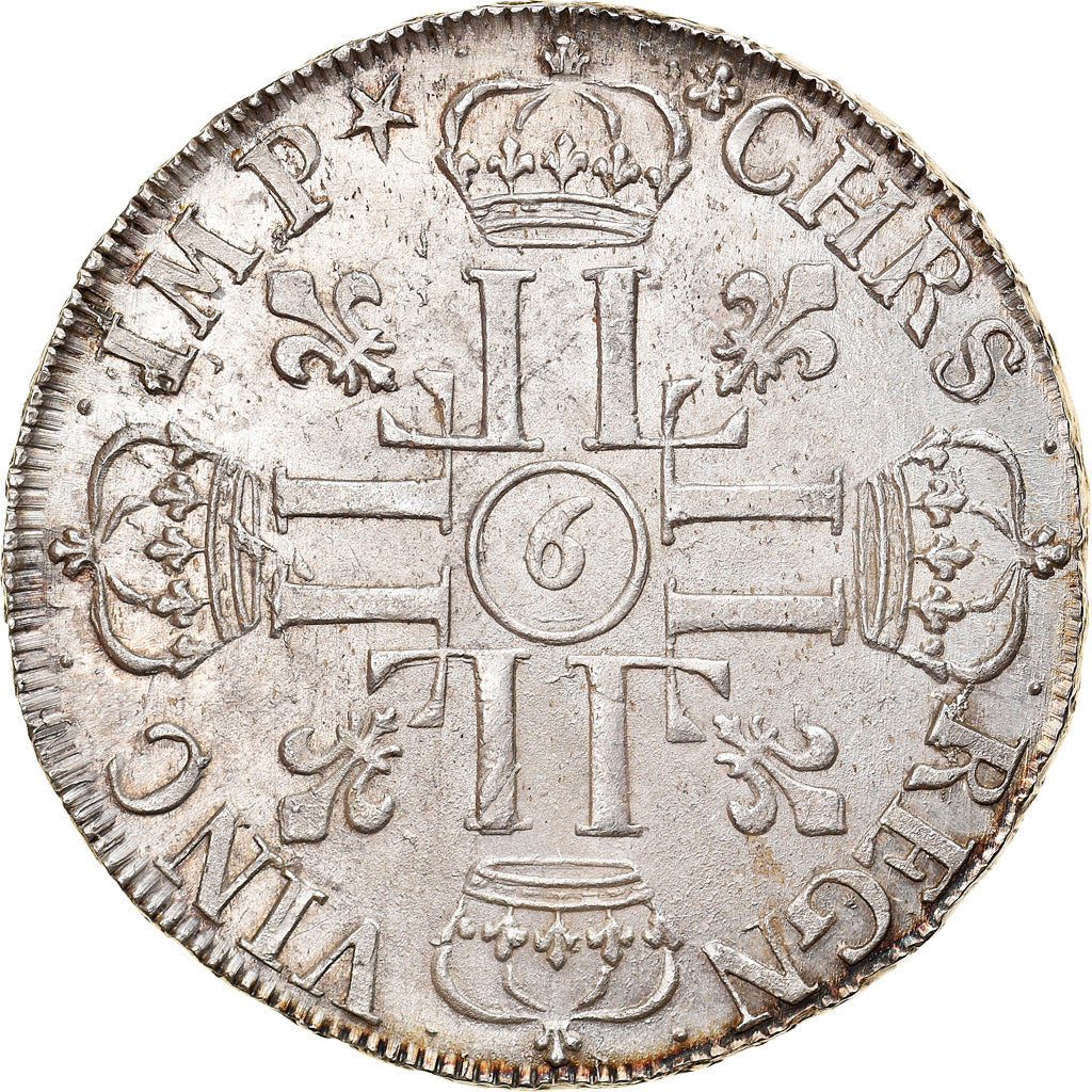 Monnaie, France, Louis XIV, Écu aux 8 L, Ecu, 1690, Rennes, TTB+, Argent