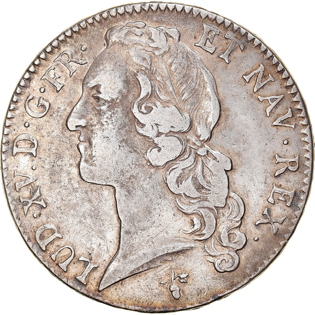 Moneda, Francia, Louis XV, Écu au bandeau, Ecu, 1770, La Rochelle, MBC+, Plata