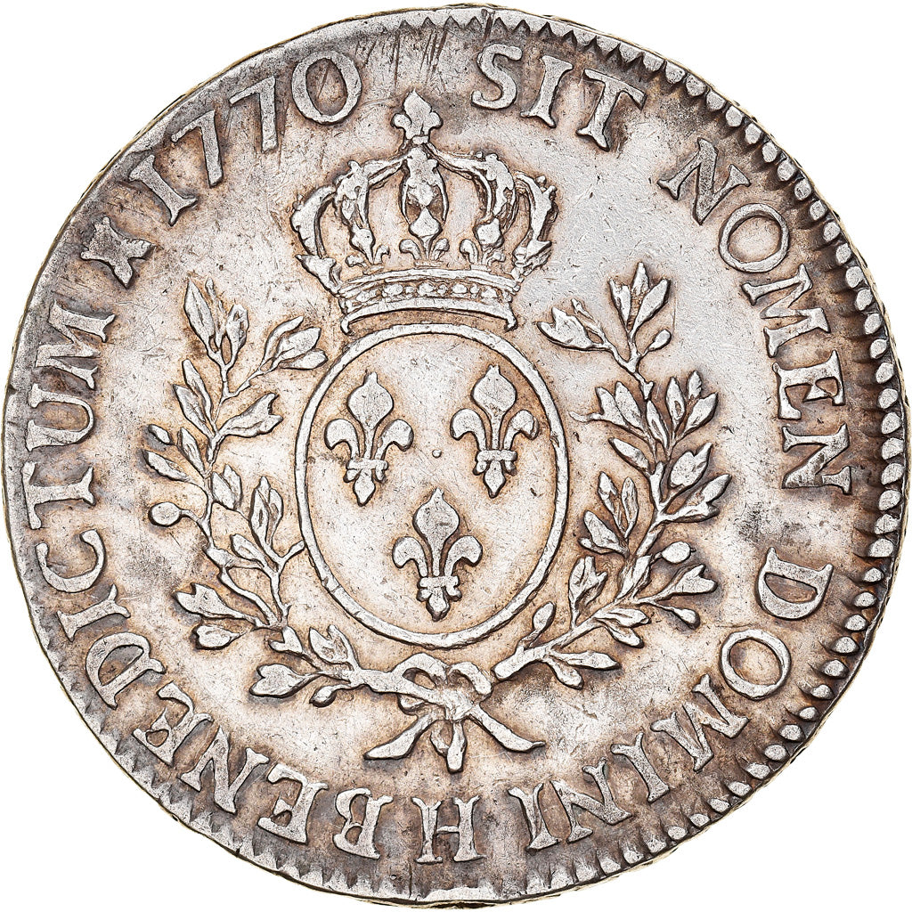 Moneda, Francia, Louis XV, Écu au bandeau, Ecu, 1770, La Rochelle, MBC+, Plata