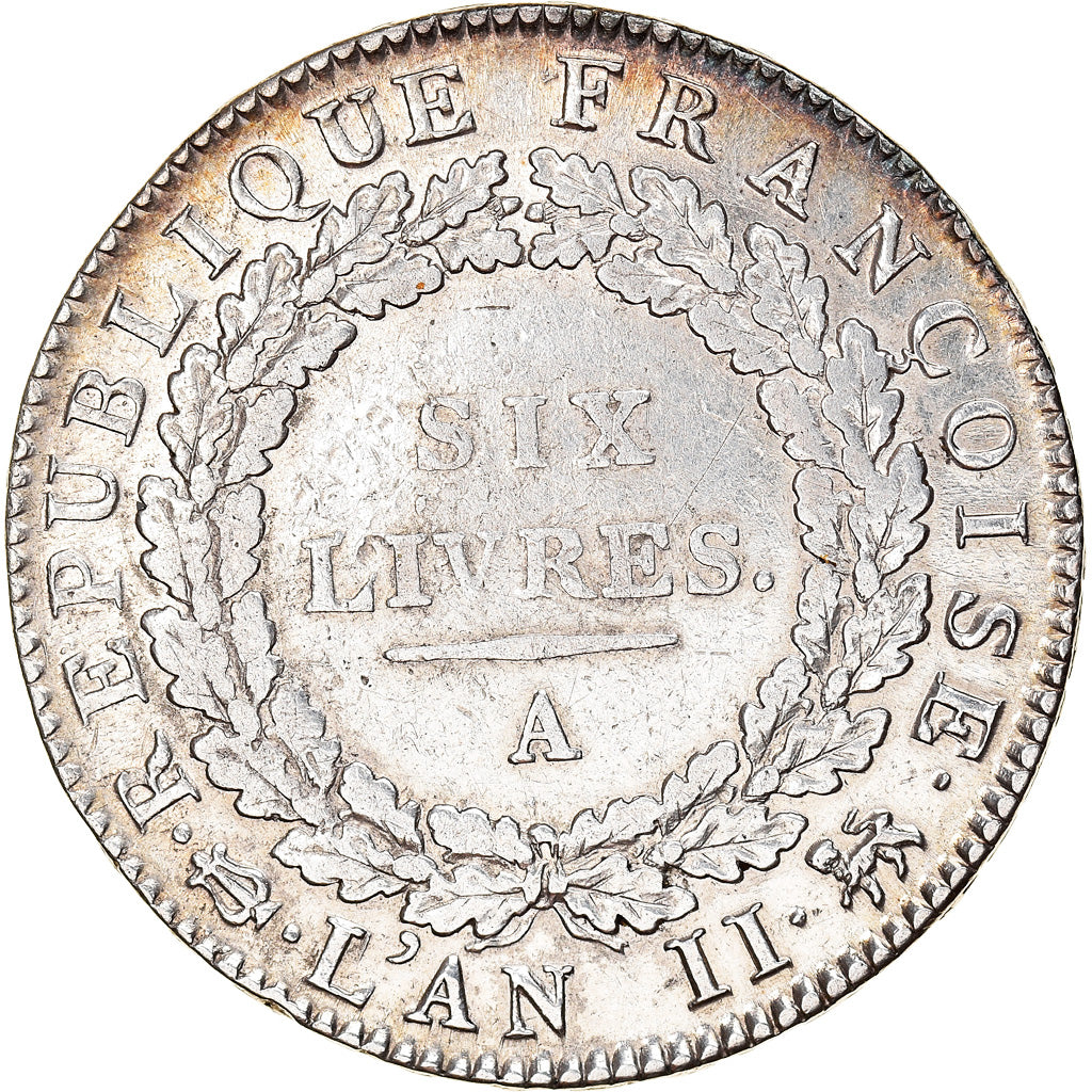 Monnaie, France, Écu de 6 livres françoise, 6 Livres, 1793, Paris, TTB