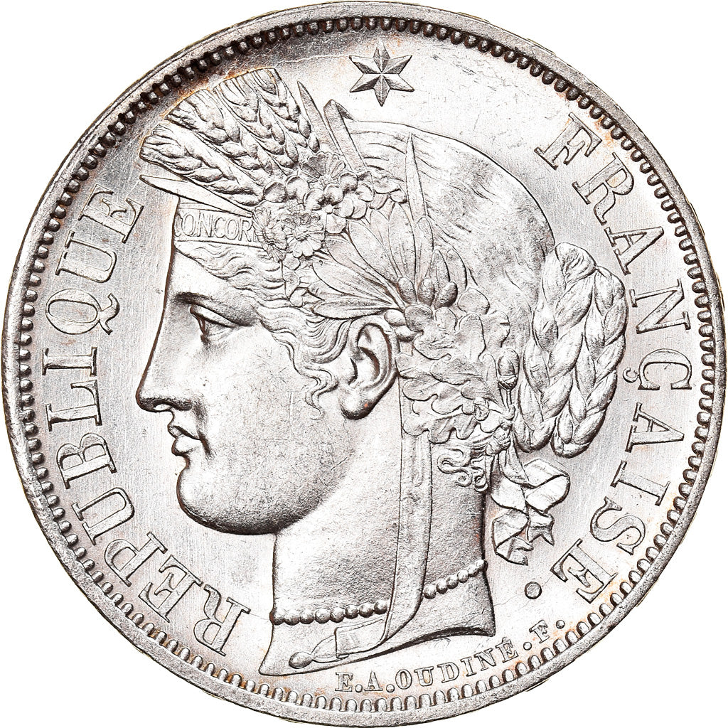Coin, France, Cérès, 5 Francs, 1849, Paris, MS(60-62), Silver, KM:761.1