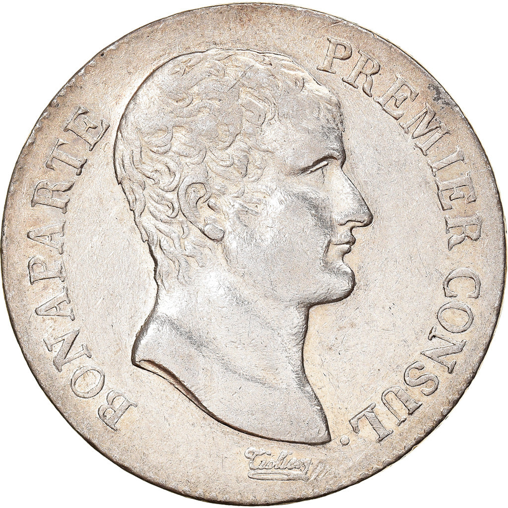 Moneta, Francia, Napoléon I, 5 Francs, An 12, Paris, BB+, Argento, KM:659.1