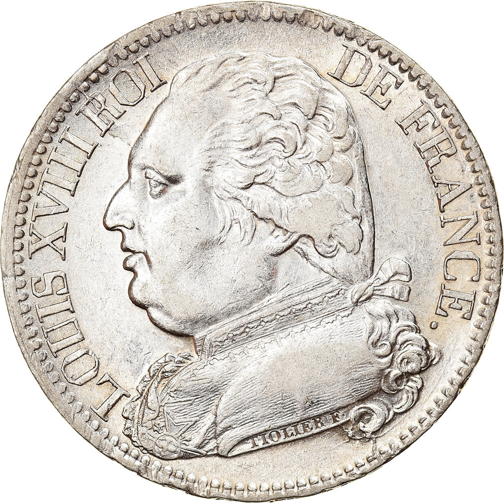 Coin, France, Louis XVIII, Louis XVIII, 5 Francs, 1814, Limoges, AU(50-53)