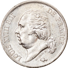 Coin, France, Louis XVIII, Louis XVIII, 5 Francs, 1824, Lille, AU(55-58)