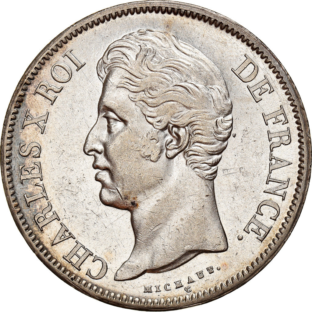 Moneta, Francia, Charles X, 5 Francs, 1830, Lille, BB+, Argento, KM:728.13