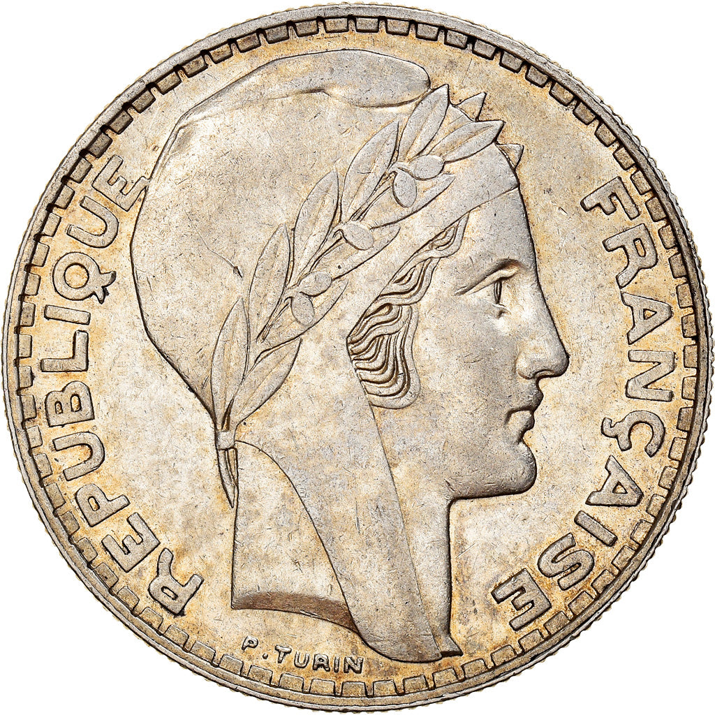 Coin, France, Turin, 20 Francs, 1936, Paris, AU(50-53), Silver, KM:879