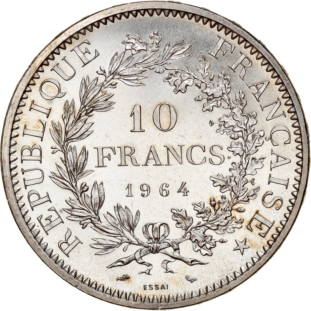 Coin, France, Hercule, 10 Francs, 1964, Paris, ESSAI, MS(65-70), Silver