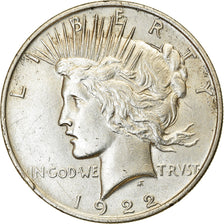Coin, United States, Peace Dollar, Dollar, 1922, U.S. Mint, Philadelphia