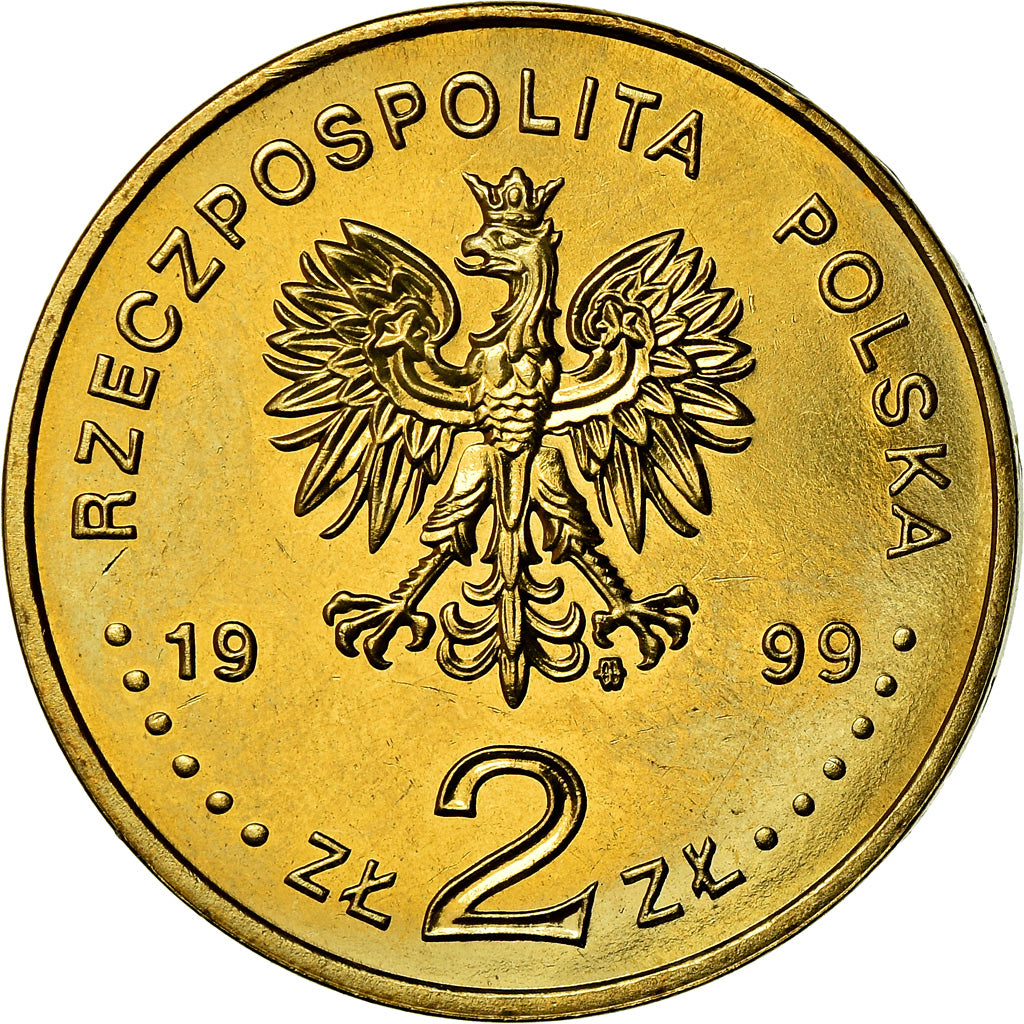 Moneta, Polonia, 2 Zlote, 1999, Warsaw, SPL, Ottone, KM:365