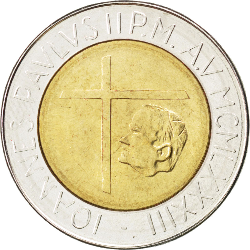 Coin, VATICAN CITY, John Paul II, 500 Lire, 1983, MS(63), Bi-Metallic, KM:175