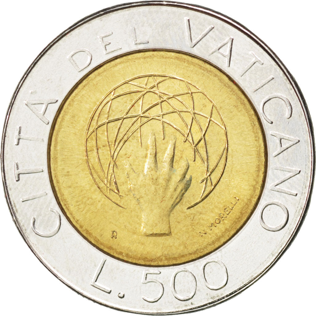 Coin, VATICAN CITY, John Paul II, 500 Lire, 1983, MS(63), Bi-Metallic, KM:175