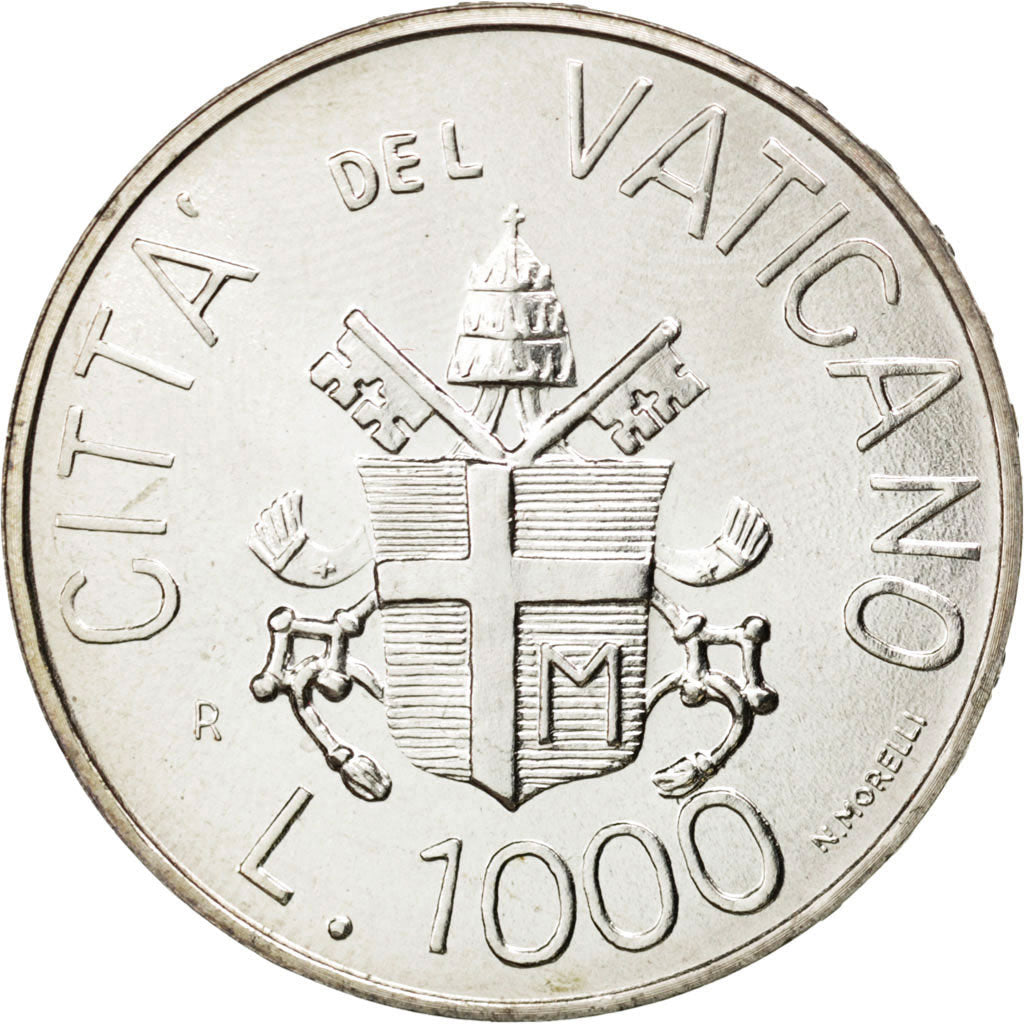 CITTÀ DEL VATICANO, John Paul II, 1000 Lire, 1983, SPL, Argento, KM:176