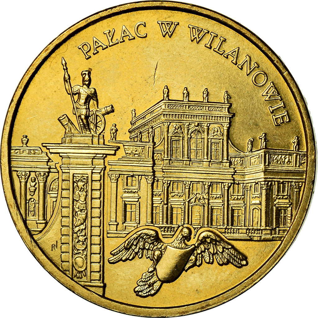 Coin, Poland, 2 Zlote, 2000, Warsaw, MS(60-62), Brass, KM:390