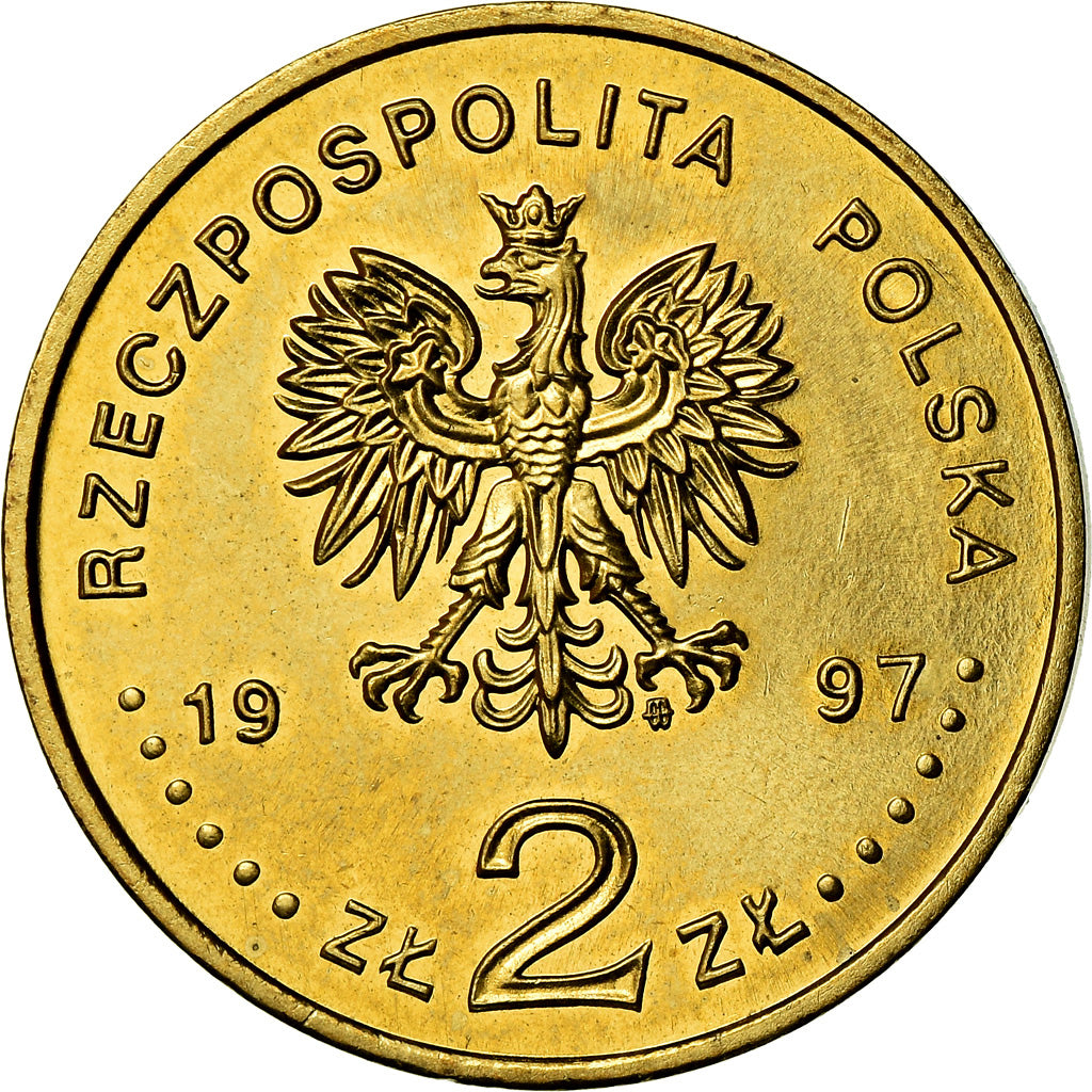 Coin, Poland, 2 Zlote, 1997, Warsaw, MS(60-62), Brass, KM:333