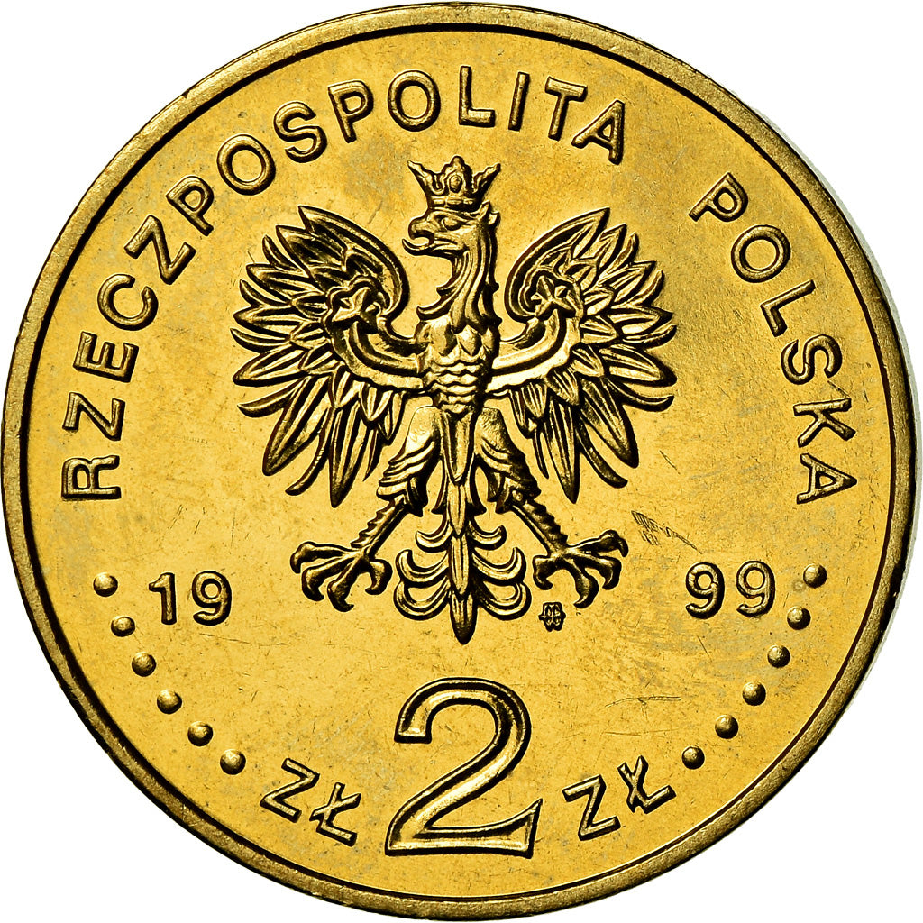 Moneta, Polonia, 2 Zlote, 1999, Warsaw, SPL, Ottone, KM:358