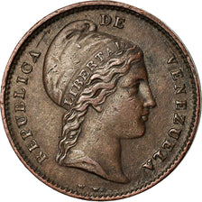 Moneda, Venezuela, 1/4 Centavo, 1843, MBC+, Cobre, KM:1