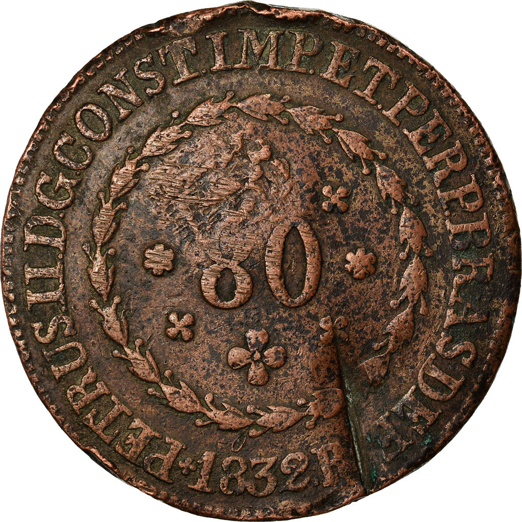 Coin, Brazil, MARANHAO, 40 Reis, 1835, EF(40-45), Copper, KM:406
