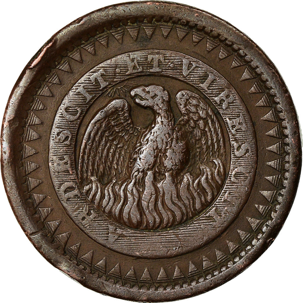 Moneda, Argentina, BUENOS AIRES, 20 Decimos, 1827, Buenos Aires, BC+, Cobre