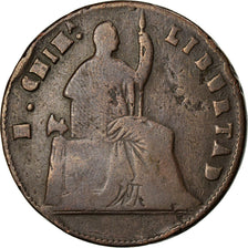 Moneta, Messico, 1/4 Real, Un Quarto/Una Quartilla, 1866, Chihuahua, B, Rame