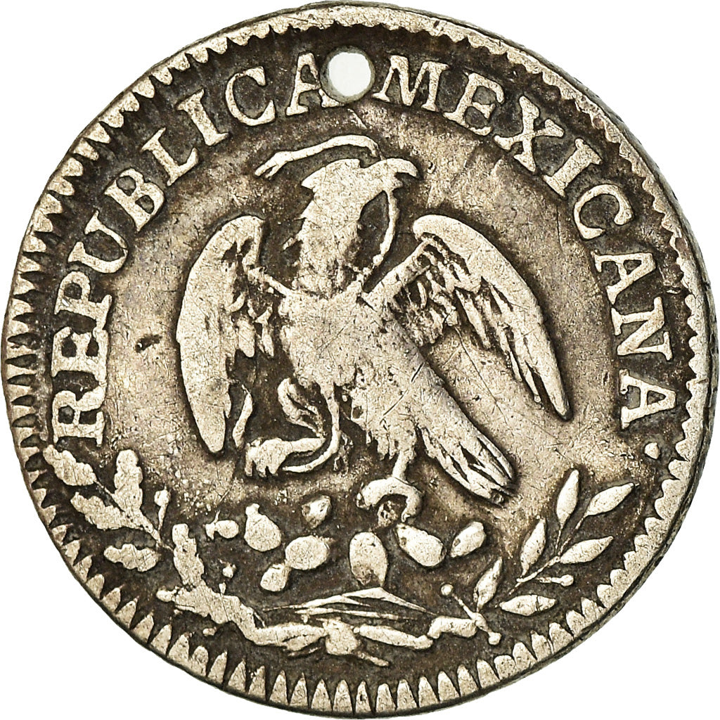 Coin, Mexico, 1/2 Réal, 1826, Mexico City, VF(30-35), Silver, KM:370.9