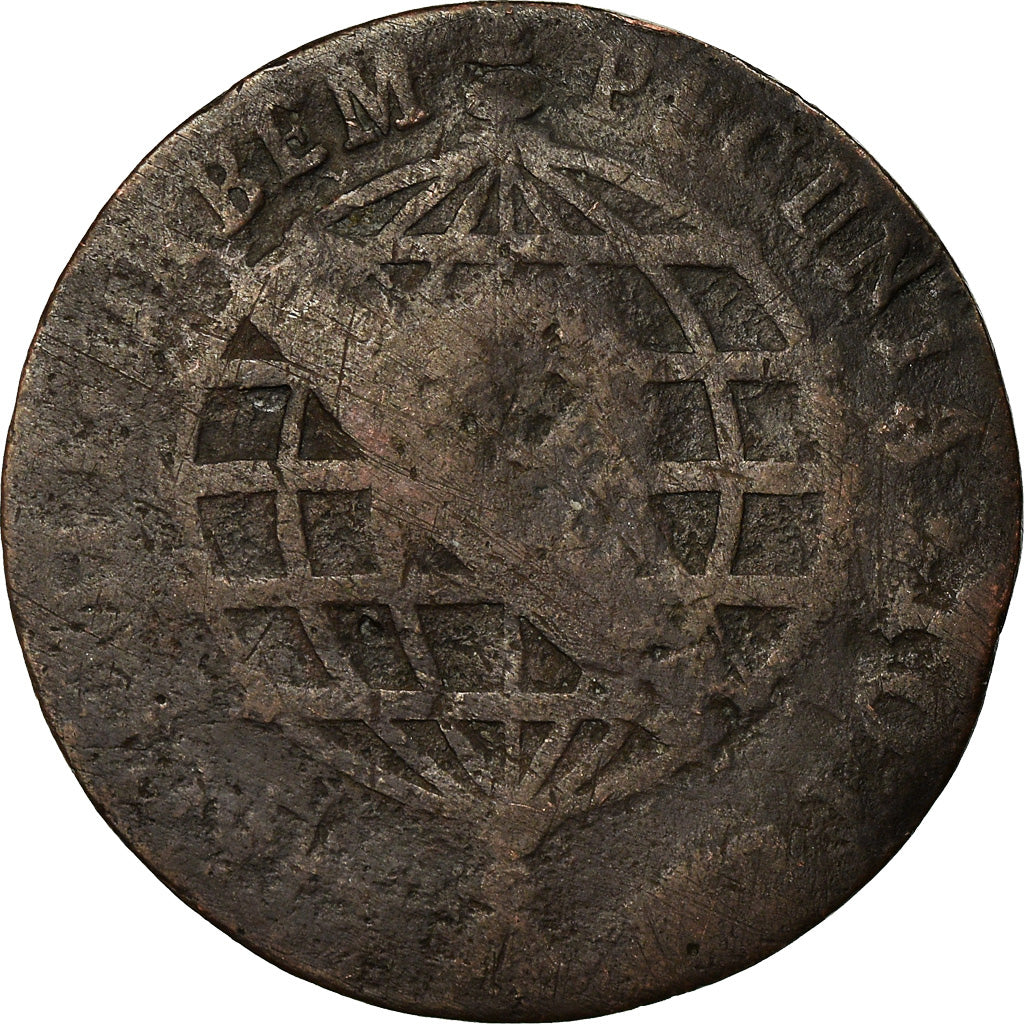 Coin, Brazil, 20 Reis, Undated (1809), VG(8-10), Copper, KM:273.1