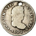 Moneda, Bolivia, Ferdinand VII, 1/2 Réal, 1822, Potosi, BC+, Plata, KM:90