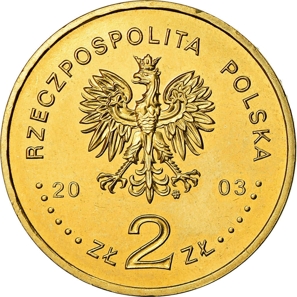 Moneta, Polonia, 2 Zlote, 2003, Warsaw, SPL, Ottone, KM:455