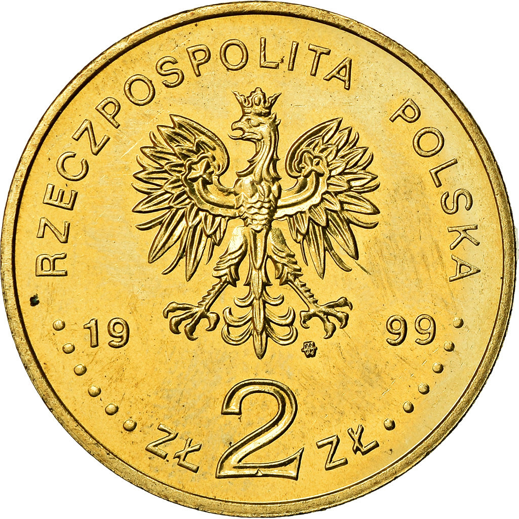 Moneta, Polonia, 2 Zlote, 1999, Warsaw, SPL, Ottone, KM:356