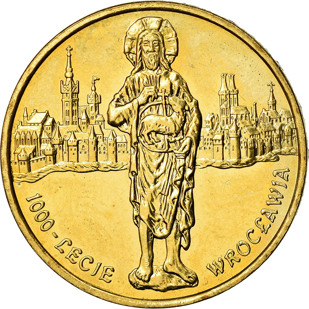 Coin, Poland, 2 Zlote, 2000, Warsaw, MS(60-62), Brass, KM:389