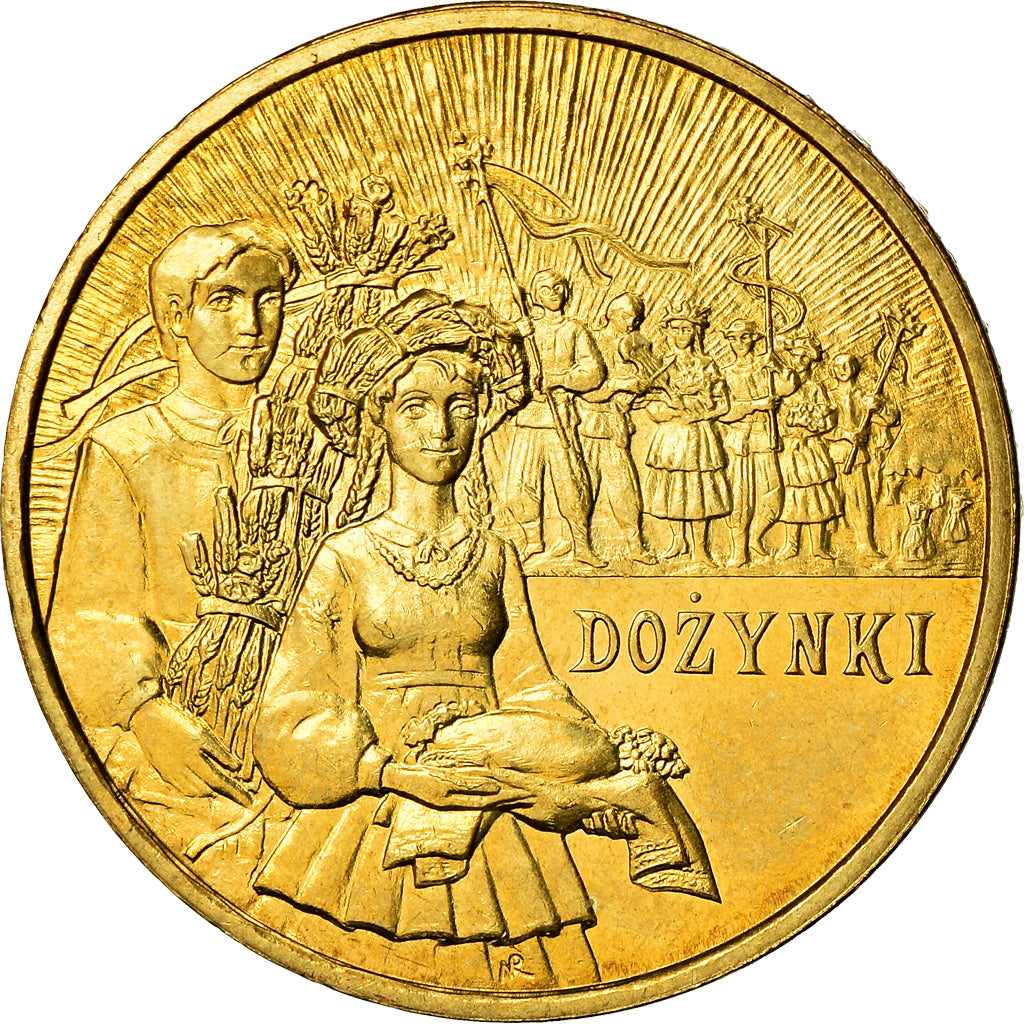 Coin, Poland, 2 Zlote, 2004, Warsaw, MS(60-62), Brass, KM:507