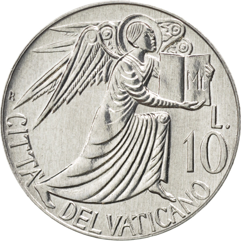 VATICAN CITY, 10 Lire, 1985, KM #185, MS(63), Aluminum, 23, 1.59