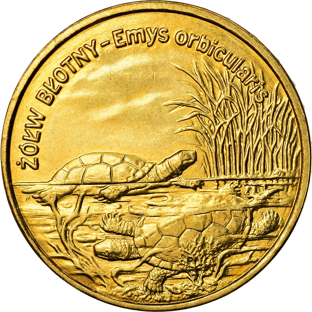 Coin, Poland, 2 Zlote, 2002, Warsaw, MS(60-62), Brass, KM:427