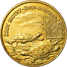 Coin, Poland, 2 Zlote, 2002, Warsaw, MS(60-62), Brass, KM:427