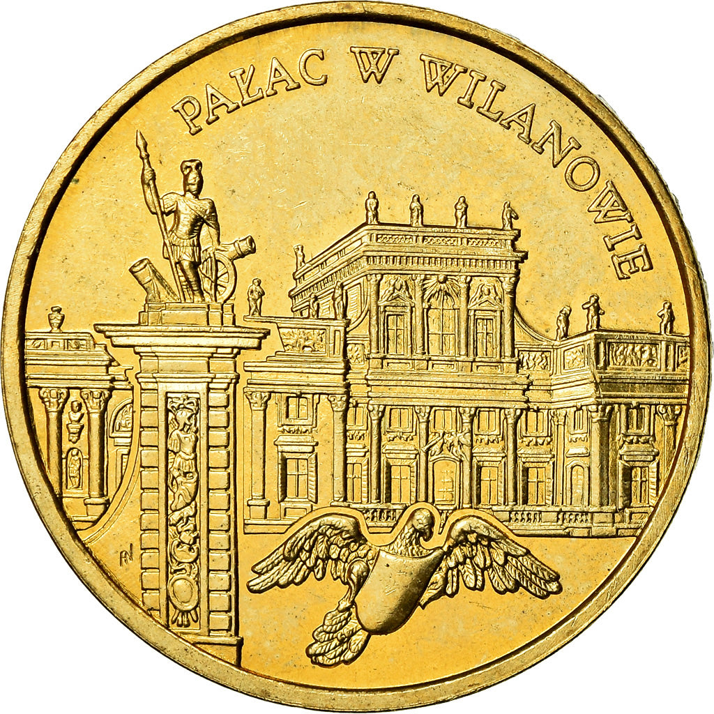 Coin, Poland, 2 Zlote, 2000, Warsaw, MS(60-62), Brass, KM:390
