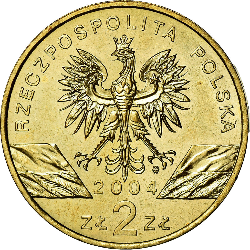 Coin, Poland, 2 Zlote, 2004, Warsaw, MS(60-62), Brass, KM:464