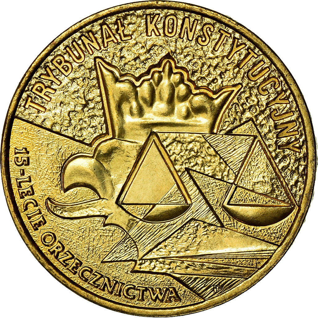 Coin, Poland, 2 Zlote, 2001, Warsaw, MS(60-62), Brass, KM:412
