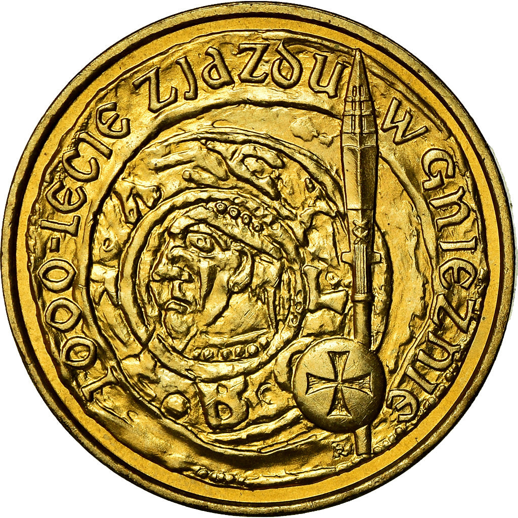 Coin, Poland, 2 Zlote, 2000, Warsaw, MS(60-62), Brass, KM:377