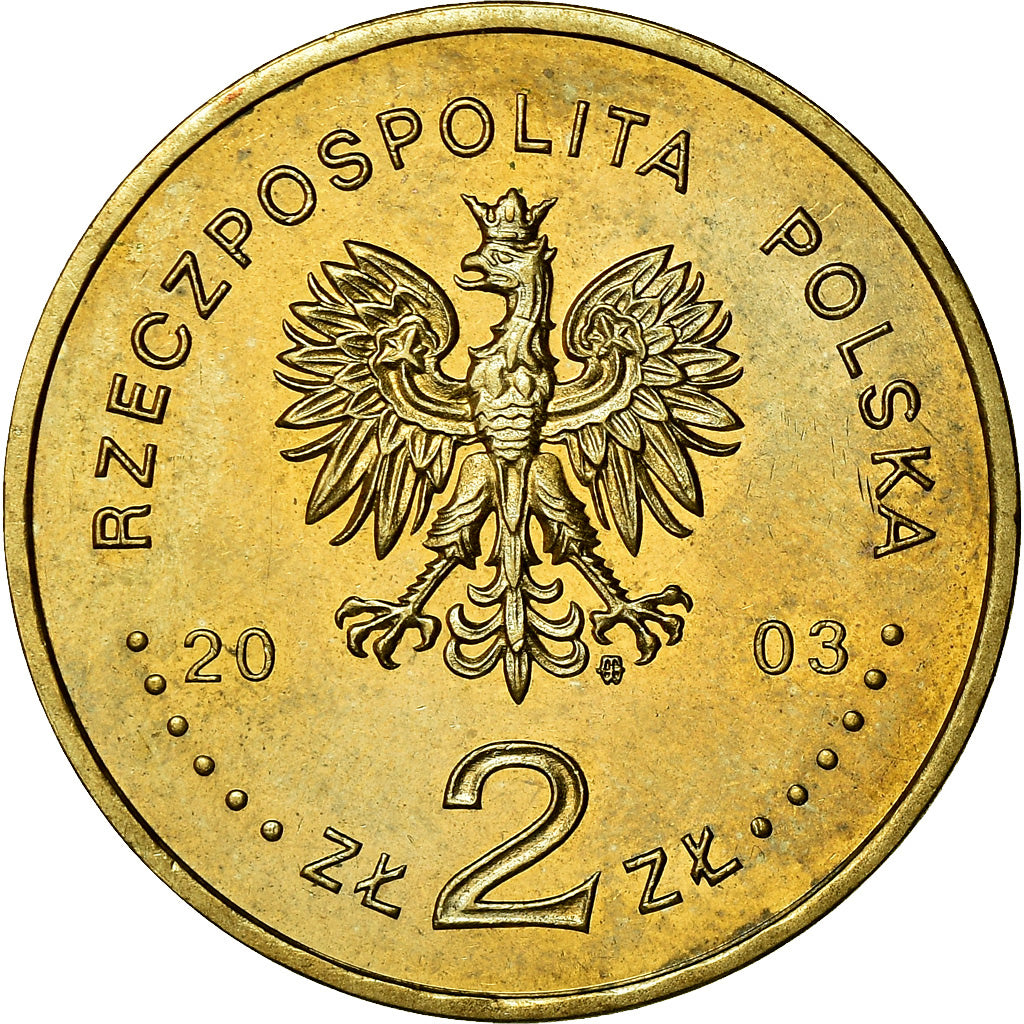 Coin, Poland, 2 Zlote, 2003, Warsaw, MS(60-62), Brass, KM:456