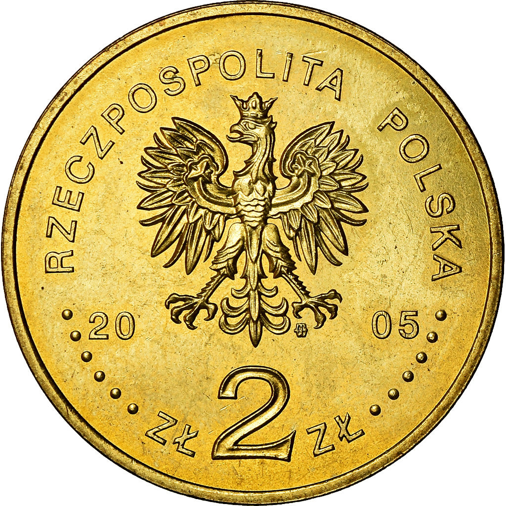 Coin, Poland, 2 Zlote, 2005, Warsaw, MS(60-62), Brass, KM:521