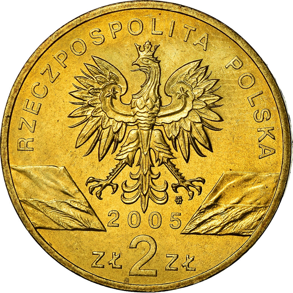 Coin, Poland, 2 Zlote, 2005, Warsaw, MS(60-62), Brass, KM:520