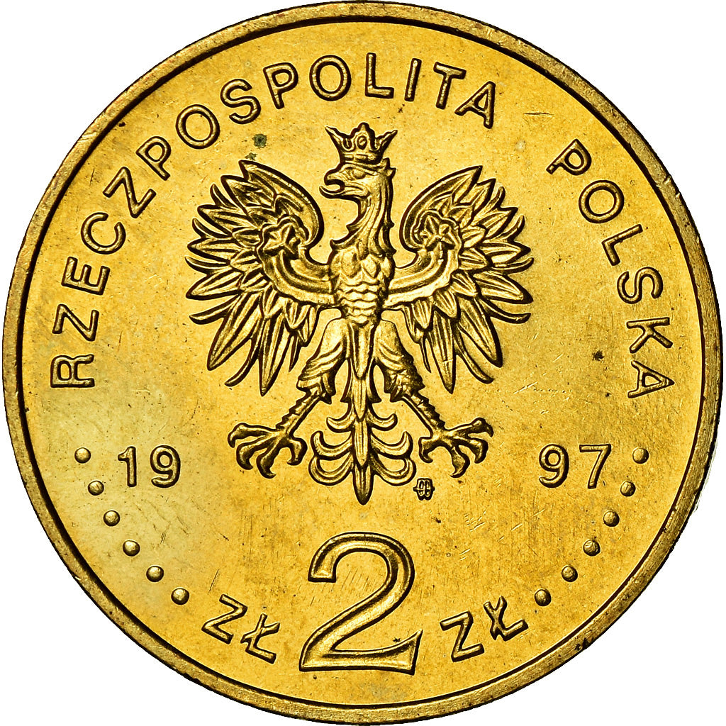 Coin, Poland, 2 Zlote, 1997, Warsaw, MS(60-62), Brass, KM:333