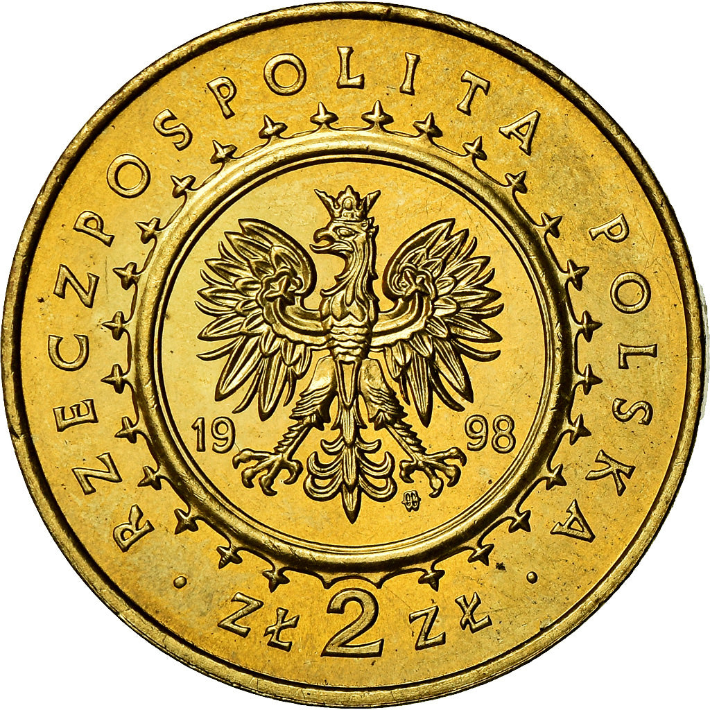 Monnaie, Pologne, 2 Zlote, 1998, Warsaw, SUP+, Laiton, KM:347